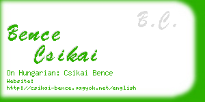 bence csikai business card